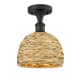 A thumbnail of the Innovations Lighting 516-1C-11-8 Woven Ratan Semi-Flush Oiled Brass