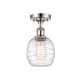 A thumbnail of the Innovations Lighting 516-1C-11-6 Belfast Semi-Flush Polished Nickel / Deco Swirl