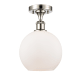 A thumbnail of the Innovations Lighting 516-1C-13-8 Athens Semi-Flush Polished Nickel / Matte White