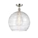 A thumbnail of the Innovations Lighting 516-1C-17-14 Athens Semi-Flush Polished Nickel / Clear Deco Swirl