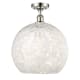 A thumbnail of the Innovations Lighting 516-1C-18-14 White Mouchette Semi-Flush Polished Nickel