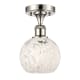 A thumbnail of the Innovations Lighting 516-1C-10-6 White Mouchette Semi-Flush Polished Nickel