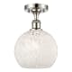 A thumbnail of the Innovations Lighting 516-1C-12-8 White Mouchette Semi-Flush Polished Nickel