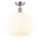 A thumbnail of the Innovations Lighting 516-1C-15-12 White Venetian Semi-Flush Polished Nickel