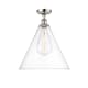A thumbnail of the Innovations Lighting 516-1C-19-16 Berkshire Semi-Flush Polished Nickel / Clear