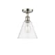 A thumbnail of the Innovations Lighting 516-1C-12-8 Berkshire Semi-Flush Polished Nickel / Clear