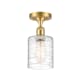 A thumbnail of the Innovations Lighting 516-1C-13-5 Cobbleskill Semi-Flush Satin Gold / Deco Swirl