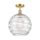 A thumbnail of the Innovations Lighting 516-1C-17-12 Athens Semi-Flush Satin Gold / Clear Deco Swirl