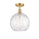 A thumbnail of the Innovations Lighting 516-1C-15-10 Athens Semi-Flush Satin Gold / Clear Water Glass