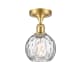 A thumbnail of the Innovations Lighting 516-1C-11-6 Athens Semi-Flush Satin Gold / Clear Water Glass