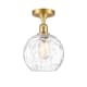 A thumbnail of the Innovations Lighting 516-1C-13-8 Athens Semi-Flush Satin Gold / Clear Water Glass