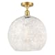 A thumbnail of the Innovations Lighting 516-1C-18-14 White Mouchette Semi-Flush Satin Gold