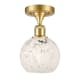 A thumbnail of the Innovations Lighting 516-1C-10-6 White Mouchette Semi-Flush Satin Gold