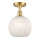 A thumbnail of the Innovations Lighting 516-1C-12-8 White Mouchette Semi-Flush Satin Gold