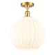 A thumbnail of the Innovations Lighting 516-1C-15-12 White Venetian Semi-Flush Satin Gold