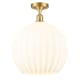 A thumbnail of the Innovations Lighting 516-1C-18-14 White Venetian Semi-Flush Satin Gold