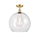 A thumbnail of the Innovations Lighting 516-1C-18-14 Athens Semi-Flush Satin Gold / Clear