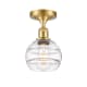 A thumbnail of the Innovations Lighting 516-1C-10-6 Rochester Semi-Flush Satin Gold / Clear