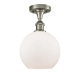 A thumbnail of the Innovations Lighting 516-1C-13-8 Athens Semi-Flush Brushed Satin Nickel / Matte White