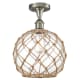 A thumbnail of the Innovations Lighting 516 Large Farmhouse Rope Brushed Satin Nickel / Clear Glass with Brown Rope