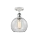 A thumbnail of the Innovations Lighting 516-1C-13-8 Athens Semi-Flush White and Polished Chrome / Clear