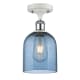 A thumbnail of the Innovations Lighting 516-1C-11-6 Bella Semi-Flush White Polished Chrome / Blue