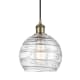 A thumbnail of the Innovations Lighting 516-1P-10-8 Athens Pendant Clear Deco Swirl / Antique Brass