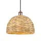 A thumbnail of the Innovations Lighting 516-1P-11-12 Woven Rattan Pendant Antique Copper / Natural