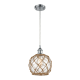 A thumbnail of the Innovations Lighting 516-1P Farmhouse Rope Polished Chrome / Clear Glass with Brown Rope