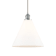 A thumbnail of the Innovations Lighting 516-1P-15-12 Berkshire Pendant Matte White / Polished Chrome