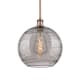 A thumbnail of the Innovations Lighting 516-1S-14-12 Athens Deco Swirl Pendant Antique Copper / Light Smoke Deco Swirl