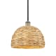 A thumbnail of the Innovations Lighting 516-1S-11-12 Woven Rattan Pendant Black Antique Brass / Natural