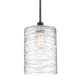 A thumbnail of the Innovations Lighting 516-1S-14-9-L Cobbleskill Pendant Deco Swirl / Matte Black