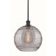 A thumbnail of the Innovations Lighting 516-1S-14-12 Athens Deco Swirl Pendant Matte Black / Light Smoke Deco Swirl