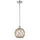 A thumbnail of the Innovations Lighting 516-1S Farmhouse Rope Polished Chrome / Clear Glass with Brown Rope