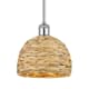 A thumbnail of the Innovations Lighting 516-1S-9-8 Woven Rattan Pendant Polished Chrome / Natural