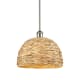A thumbnail of the Innovations Lighting 516-1S-11-12 Woven Rattan Pendant Polished Nickel / Natural