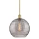 A thumbnail of the Innovations Lighting 516-1S-14-12 Athens Deco Swirl Pendant Satin Gold / Light Smoke Deco Swirl