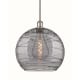 A thumbnail of the Innovations Lighting 516-1S-16-14 Athens Deco Swirl Pendant Brushed Satin Nickel / Light Smoke Deco Swirl