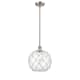 A thumbnail of the Innovations Lighting 516-1S Large Farmhouse Rope Brushed Satin Nickel / Clear Glass with White Rope