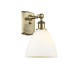 A thumbnail of the Innovations Lighting 516-1W-12-8 Bristol Sconce Antique Brass / Matte White