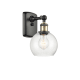 A thumbnail of the Innovations Lighting 516-1W-10-6 Athens Sconce Black Antique Brass / Seedy