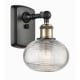 A thumbnail of the Innovations Lighting 516-1W-8-6 Ithaca Sconce Black Antique Brass / Clear Ithaca