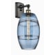 A thumbnail of the Innovations Lighting 516-1W-11-8 Vaz Sconce Black Antique Brass / Princess Blue