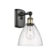 A thumbnail of the Innovations Lighting 516-1W-12-8 Bristol Sconce Black Antique Brass / Seedy