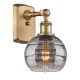 A thumbnail of the Innovations Lighting 516-1W-9-6 Rochester Sconce Brushed Brass / Light Smoke