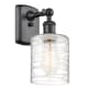A thumbnail of the Innovations Lighting 516-1W-9-5 Cobbleskill Sconce Matte Black / Deco Swirl