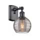 A thumbnail of the Innovations Lighting 516-1W-10-6 Athens Deco Swirl Sconce Matte Black / Light Smoke Deco Swirl