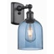 A thumbnail of the Innovations Lighting 516-1W-11-6 Bella Sconce Matte Black / Princess Blue