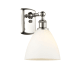 A thumbnail of the Innovations Lighting 516-1W-12-8 Bristol Sconce Polished Nickel / Matte White